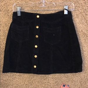 black corduroy skirt
